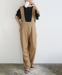 and it_/アンドイット and it_ ツイルハイウエストサロペット サロペット レディース 春夏 ボトムス サロペ ワイドパンツ ゆったり 楽ちん ラフ シンプル タッ/506293561