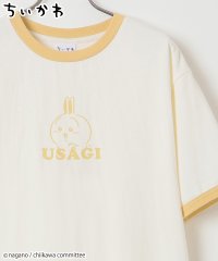ちいかわ／Ｔシャツ トップス Tシャツ 半袖 カットソー 配色 リンガーTシャツ 