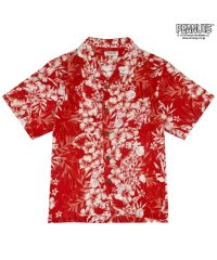  PEANUTS/ピーナッツ PEANUTS スヌーピー アロハシャツ ハイビスカス ストライプ 半袖 アロハ 春夏秋 PEANUTS SNOOPY/506306553
