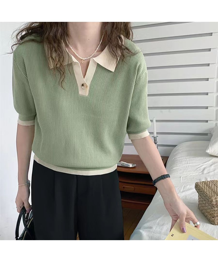 ✨美品✨クラシアンドトリップ　北欧暮らしの道具店　ニットポロシャツ　ベスト　黒 片畦ビジューニットベスト/le.coeur blanc(ルクールブラン
