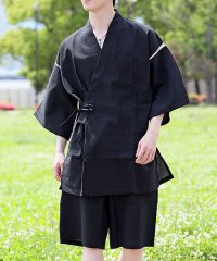 TopIsm/トップイズム TopIsm メンズ 甚平 セット じんべい しじら織り 無地 上下セット 綿100％ 男性甚平 和服 和装 夏/506306951