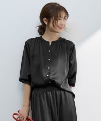 JIYU-KU（SMALL SIZE）/【カタログ掲載・WEB&一部店舗限定・セットアップ対応・洗える】セミブライトサテン ブラウス/506308776
