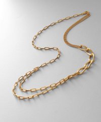 COCOSHNIK ONHITSCH/ココシュニック オンキッチュ COCOSHNIK ONKITSCH シルバー ミックスチェーン アシンメトリードレープネックレス GP/506310744