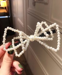 shoppinggo/ショッピングゴー shoppinggo ヘアピン ヘアゴム 結び リボン パールビーズヘアピン パッチン留め かわいい ヘアアクセサリー ホワイト 子ども おし/506314914