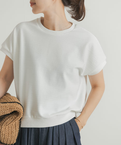 tシャツ フレンチショートプルオーバー レディース セール】フレンチスリーブ後切替プルオーバー（Tシャツ