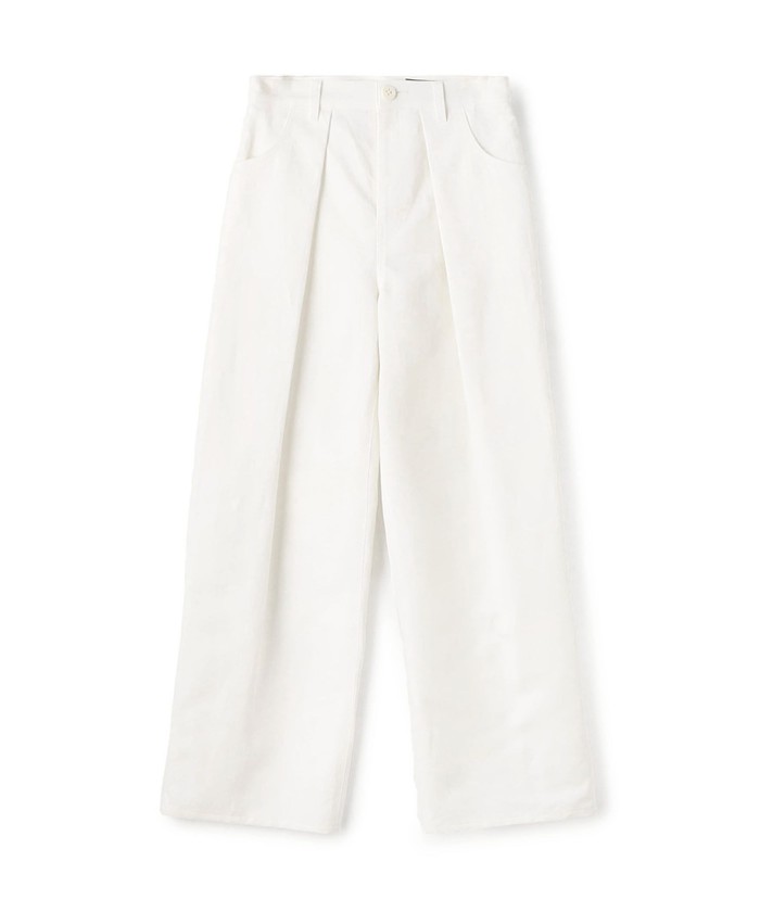 【関税込み】Tory Burch パープル コットン バギーパンツ セール 40%OFF】コットンリネン タックバギーパンツ(506316958