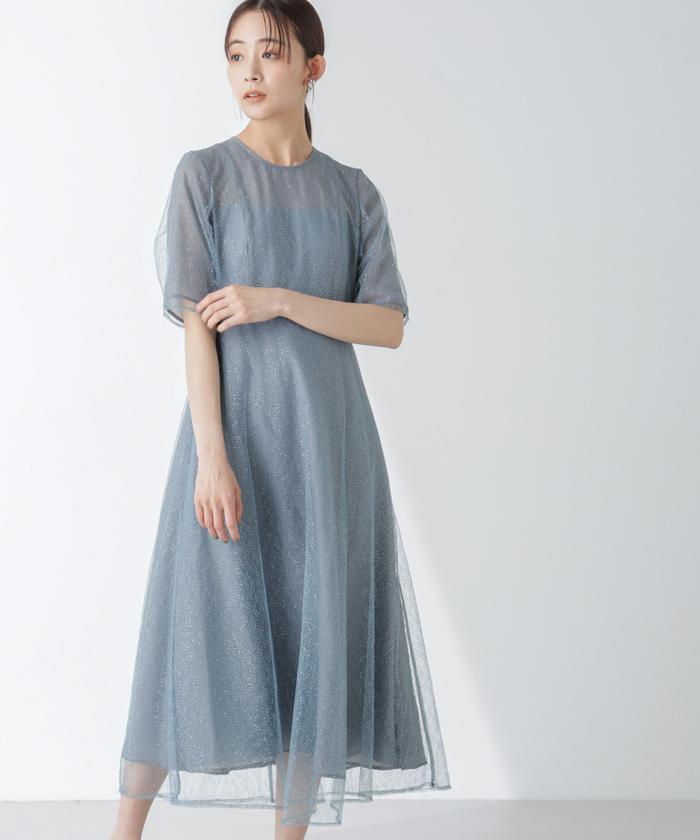 セール 40%OFF】kaene/ラメミックスエアリードレス(505899175 セール 40%OFF】kaene/ラメミックスエアリードレス(505899175