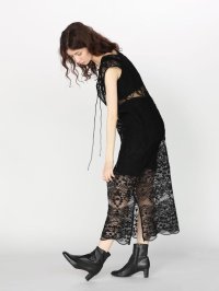 Vin/ヴァン Vin Ample 刺繍ノースリーブシアーメッシュワンピース/506318391