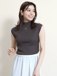 FENNEL/フェンネル FENNEL モックネックラメフレンチスリーブニット/506318397