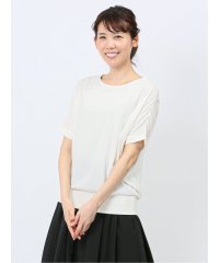 m.f.editorial/エムエフエディトリアル m.f.editorial マーブルワルツ/MARBLE WALTS シャーリング ドルマンプルオーバー 半袖 レディース シャツ カッ/506319322