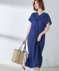 SHIPS WOMEN/〈手洗い可能〉麻混 ノットディテール フレンチスリーブ ワンピース/506319370