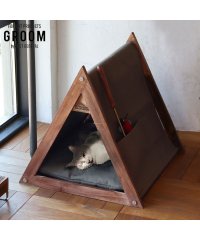 GROOM/グルーム GROOM グルーム GROOM 三角テント ペット用ベッド キャット 猫 小型犬 猫用家具 クッション付き ペット用品 インダストリアル インテリア/506319393