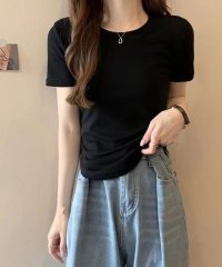 Grandeir/グランディール Grandeir 裾ラウンド半袖Tシャツ/506320015