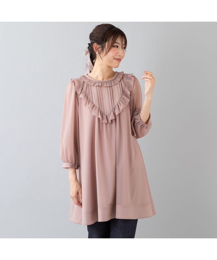 Rose Tiara 46 ゆったりカットソー チュニック オフショル ローズティアラ(Rose Tiara)の通販 - d fashion