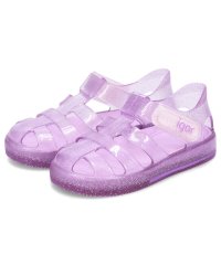 IGOR/イゴール IGOR サンダル キッズサンダル スター ベビー 子供 男の子 女の子 軽量 ベルクロ STAR クリア パープル ピンク S10265 国内正規品/506321583