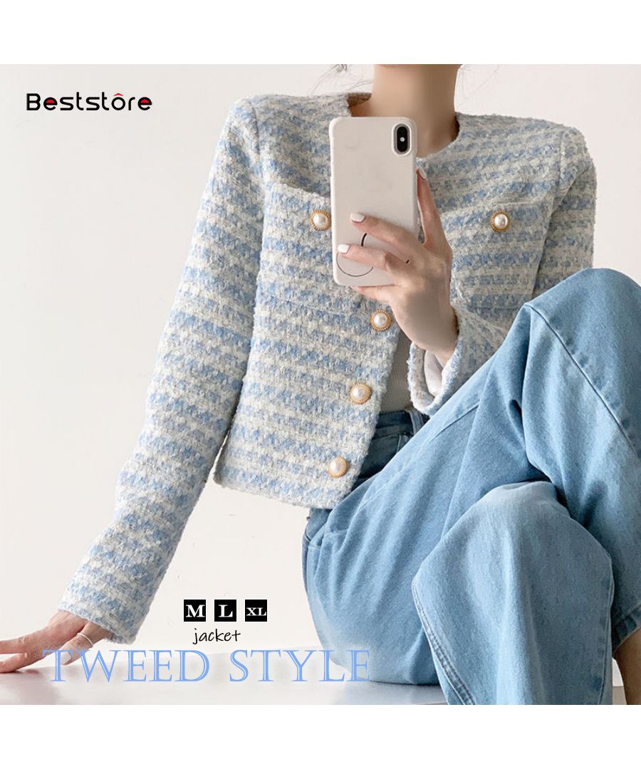 セール】ベストストア Beststore ツイード風 ジャケット 春服
