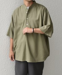 SHIPS any MEN/SHIPS any:〈洗濯機可能〉リネン / レーヨン バンド スキッパー ハーフスリーブ プルオーバー シャツ◇/506323067