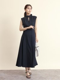FENNEL/フェンネル FENNEL スタンドネックフリルフレアーワンピース/506338226