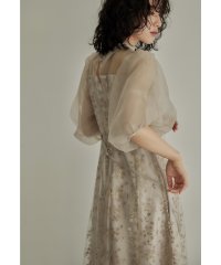 niana/ニアナ niana 【低身長用サイズあり】オーガンジーパフスリーブ刺繍レースドレス/505822082