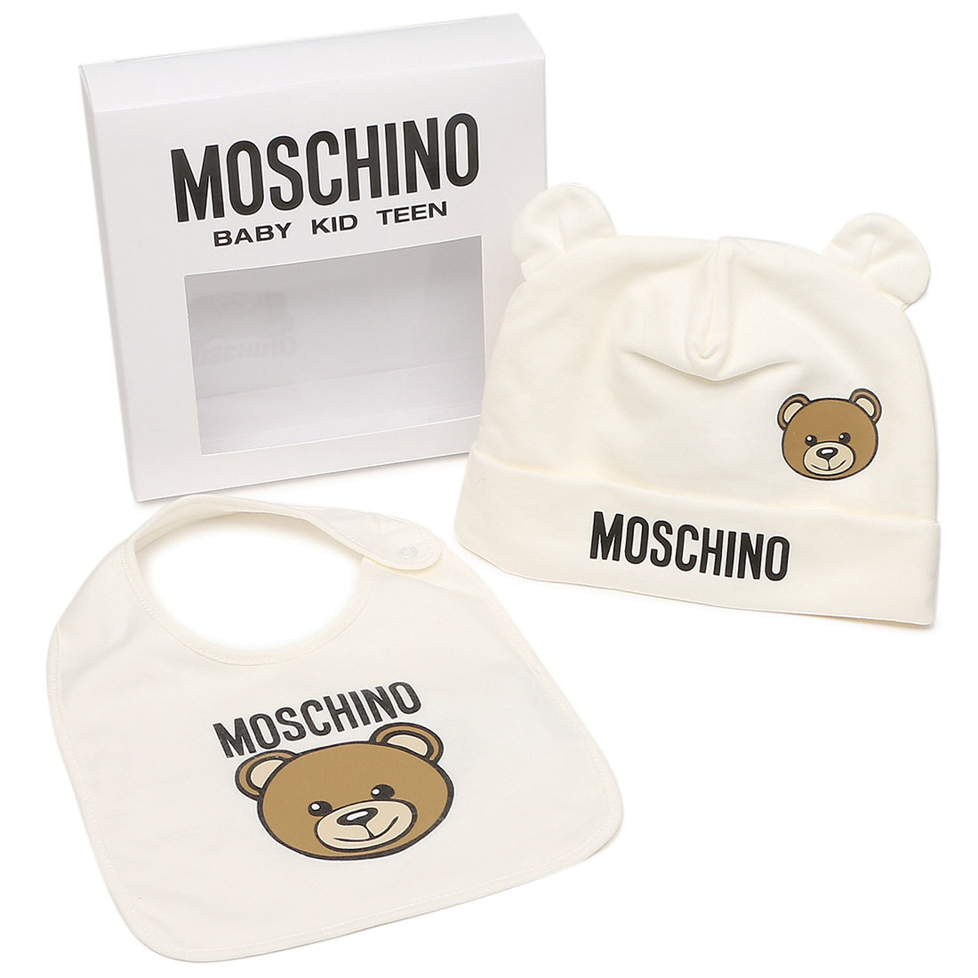 モスキーノ MOSCHINO ベビー服 帽子 スタイ ホワイト メンズ レディース ユニセックス MOSCHINO MUY06Q LCA19  10063【返品不(506344588) | モスキーノ(MOSCHINO) - d fashion