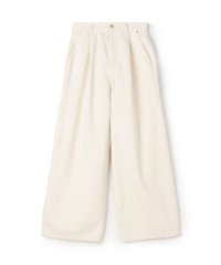 MACPHEE/コットンデニム タックワイドパンツ/506346502