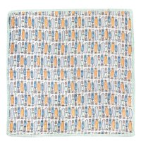 CocoMoon/ココムーン CocoMoon CocoMoon ココムーン ブランケット キルト 大判 ベビー 赤ちゃん QUILT ホワイト ライト ブルー オレンジ マルチ/505291451