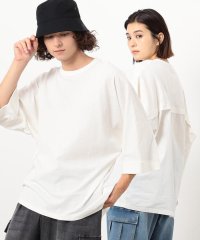 Purple & Yellow/布帛切替６分袖ドルマンスリーブＴシャツ/506269339
