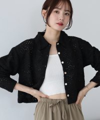 BLUEEAST/ブルーイースト BLUEEAST 衿付きクロシェレースカーディガン/506307680
