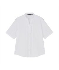 TOKYO SHIRTS/トーキョーシャツ TOKYO SHIRTS 【デザイン】 COFREX ピンタックフリル 五分袖 レディースシャツ/506353532