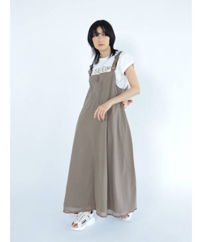 ラシュッド LASUD チュールレイヤードジャンパースカート