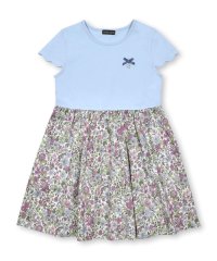 BeBe/【お揃い】ローンブーケフラワー切り替えスカラップ袖ワンピース(80~150cm)/506208049