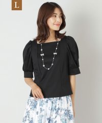 TO BE CHIC(L SIZE)/【L】コットンポンチ スクエアネックカットソー/506271008