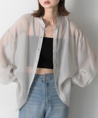 ad thie/アドティエ ad thie 【2024SS新作】バンドカラー オーバーサイズシアーシャツ/506312927