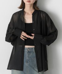 ad thie/アドティエ ad thie 【2024SS新作】バンドカラー オーバーサイズシアーシャツ/506312927