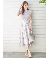 tocco closet/トッコクローゼット tocco closet 取り外し可能な3WAYビックリボン付きシアーフラワープリントスカート※道重さゆみさん着用/506344398
