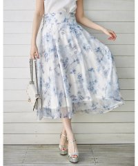 tocco closet/トッコクローゼット tocco closet 取り外し可能な3WAYビックリボン付きシアーフラワープリントスカート※道重さゆみさん着用/506344398