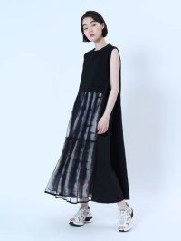 LASUD/ラシュッド LASUD 柄レイヤードチュールワンピース/506357472