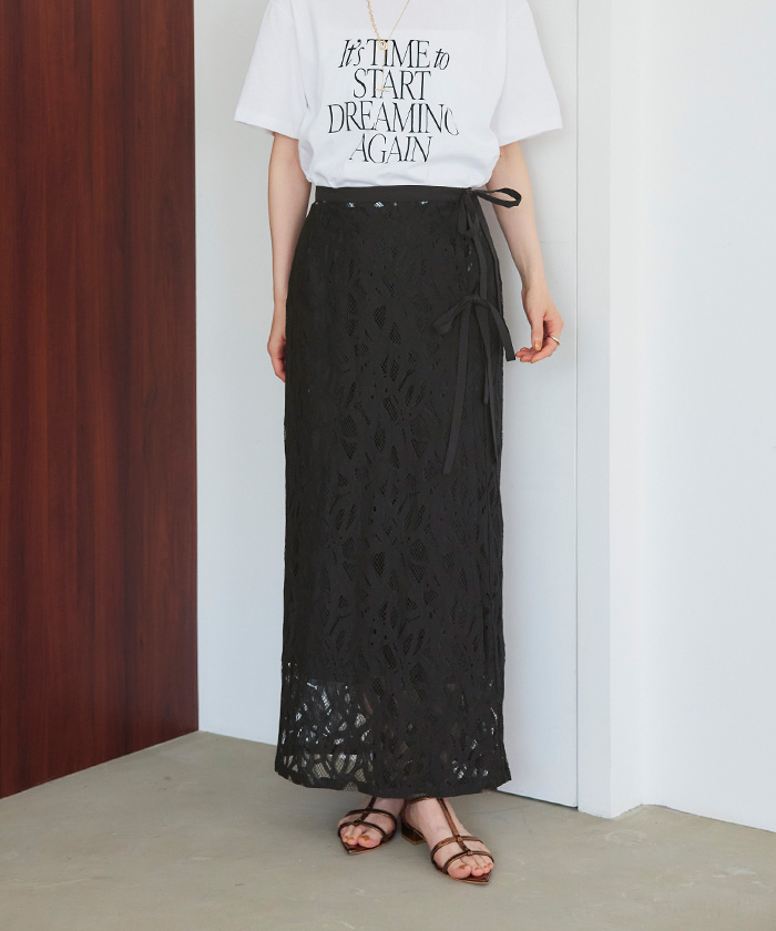 【DOLCE＆GABBANA】フローラル レース ミディ スカート DOLCE＆GABBANA】フローラル レース ミディ スカート