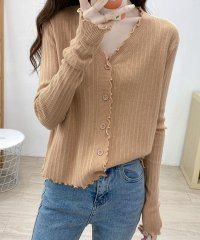Amulet/アミュレット Amulet メロウニットカーディガン レディース 10代 20代 30代 韓国ファッション カジュアル 春 秋 シンプル 可愛い トップス 長袖/506358287