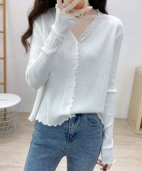 Amulet/アミュレット Amulet メロウニットカーディガン レディース 10代 20代 30代 韓国ファッション カジュアル 春 秋 シンプル 可愛い トップス 長袖/506358287