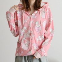 Sanrio characters/サンリオ Sanrio マイメロディ サンリオ キャラクターズ パーカー 総柄 レディース 天竺 ジップパーカー/506358541