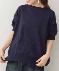 atONE/アットワン atONE 袖脇オープンラウンドネック5分袖ニット/506358571