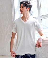 VICCI/ビッチ VICCI VICCI 変形裏毛Vネック半袖Tシャツ/506359854