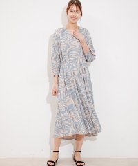 JAYRO/WAVE柄キーネックワンピース/506361181