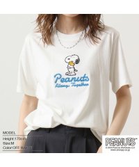  PEANUTS/ピーナッツ PEANUTS スヌーピー ピーナッツ Tシャツ 半袖 刺繍 ウッドストック SNOOPY PEANUTS/506057517