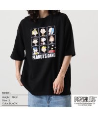  PEANUTS/ピーナッツ PEANUTS スヌーピー ピーナッツ 半袖 Tシャツ ドロップショルダー プリント SNOOPY PEANUTS/506058299