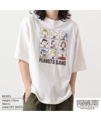  PEANUTS/ピーナッツ PEANUTS スヌーピー ピーナッツ 半袖 Tシャツ ドロップショルダー プリント SNOOPY PEANUTS/506058299