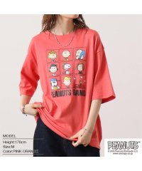  PEANUTS/ピーナッツ PEANUTS スヌーピー ピーナッツ 半袖 Tシャツ ドロップショルダー プリント SNOOPY PEANUTS/506058299