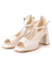 Lace Ladies/レースレディース Lace Ladies オープン スクエアトゥ アンクル ストラップ チャンキー パンプス/506297559