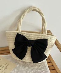 shopnikoniko/ショップニコニコ ShopNikoNiko ビックリボン ねじれハンドル カゴバッグ【即納】 韓国ファッション 韓国ガーリー フレンチガーリー バレエコア 海 /506364832